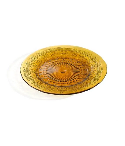 Provenzale Small Glass Plate - Amber